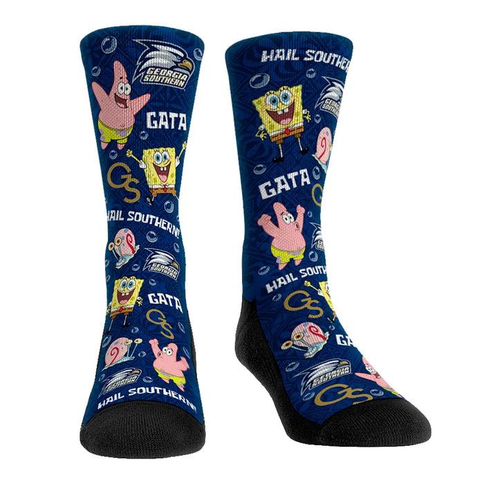 Georgia Southern Eagles - SpongeBob SquarePants Characters All-Over by Rock 'Em Socks