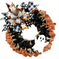 Ghost Halloween Wreath Front Door Décor by DailySale