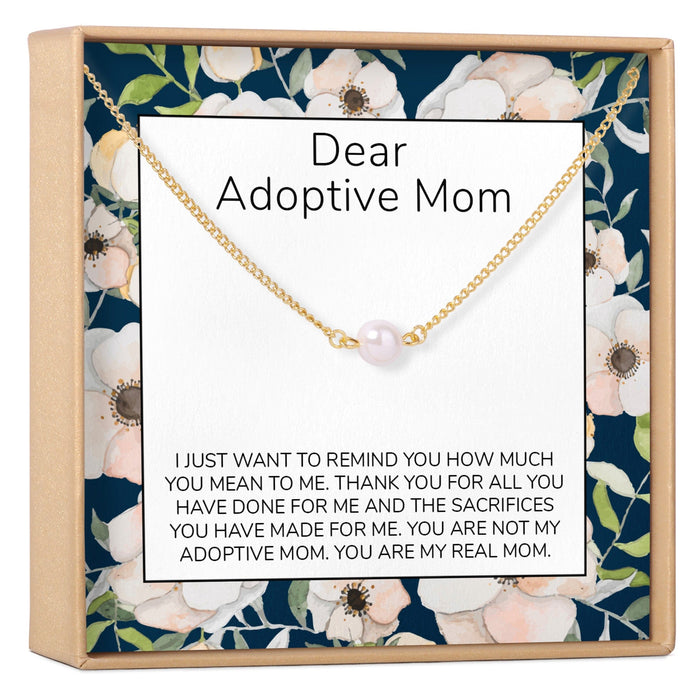 Gift for Adoptive Mom Pearl Necklace by Dear Ava