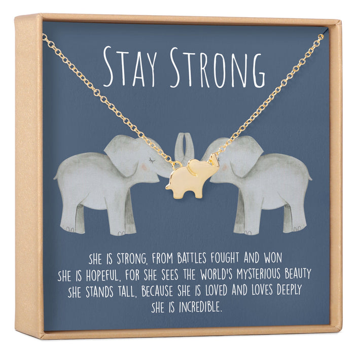 Gifts for Women with Cancer Elephant Pendant Necklace by Dear Ava