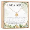 Gifts for Women with Cancer Lotus Necklace