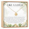 Gifts for Women with Cancer Lotus Necklace by Dear Ava