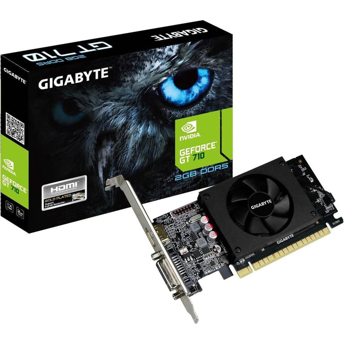 Gigabyte GeForce GT 710 2GB Graphic Cards and Support PCI Express 2.0 X8 Bus Interface (Refurbished) by DailySale