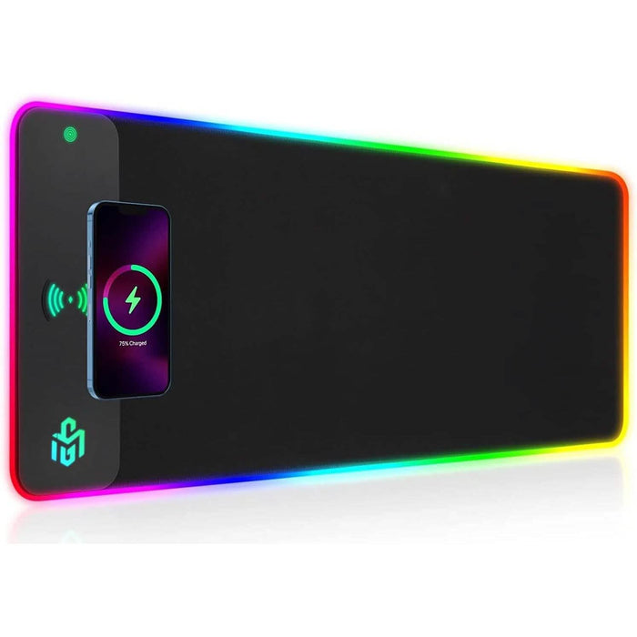 GIM Wireless Charging RGB Gaming Mouse Pad 10W (Refurbished) by DailySale