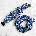 Gingham Navy Buckle Scrunchie - No Snagging, No Tangles by Buckle Scrunchies by RE.STATEMENT