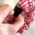 Gingham Red Buckle Scrunchie - No Snagging, No Tangles by Buckle Scrunchies by RE.STATEMENT