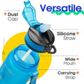 Giotto 32oz Leakproof BPA Free Drinking Water Bottle with Time Marker & Straw by DailySale
