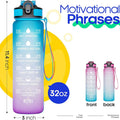 Giotto 32oz Leakproof BPA Free Drinking Water Bottle with Time Marker & Straw by DailySale