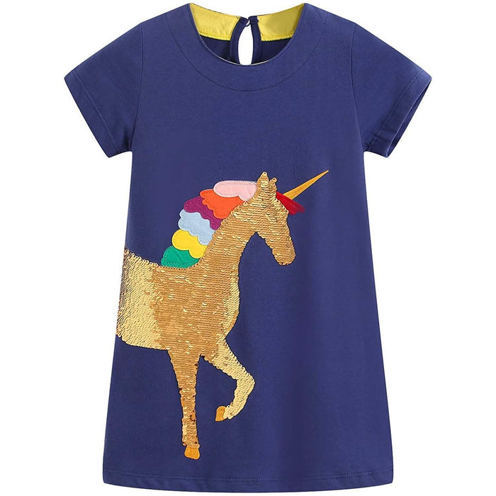 Girls Cotton Casual Jersey Dresses by DailySale