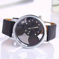 Girls Cute Elegant Hollow Out Mouse Quartz Watch With Faux Leather Band by DailySale