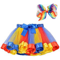 Girl's Layered Ballet Tulle Rainbow Tutu Skirt by DailySale