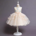 Girls' Patchwork Mesh Bow Party Dress by DailySale
