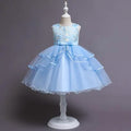 Girls' Patchwork Mesh Bow Party Dress by DailySale