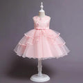 Girls' Patchwork Mesh Bow Party Dress by DailySale