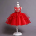Girls' Patchwork Mesh Bow Party Dress by DailySale
