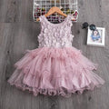 Girls' Ruffle Mesh Embroidered Dress by DailySale