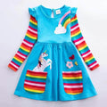 Girls' Unicorn Rainbow Flower Dress by DailySale