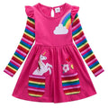 Girls' Unicorn Rainbow Flower Dress by DailySale