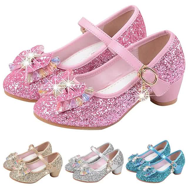 Girls'Heels Party Mary Jane Basic Pump Dress Crystal Bowknot by DailySale
