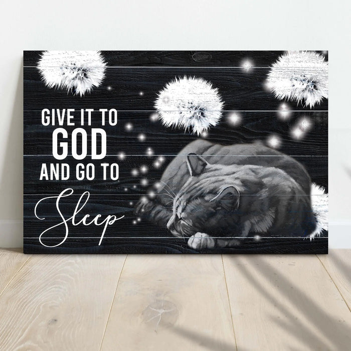 Give It To God And Go To Sleep Sign V by Tailored Canvases
