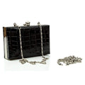 Glambag Shiny Exotic Croc Frame Clutch by DailySale