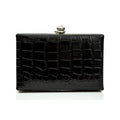 Glambag Shiny Exotic Croc Frame Clutch by DailySale