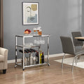 Glass Bar Cart with Wine Rack & Glass Holder by DailySale