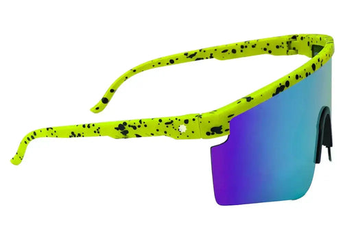 Glassy Mojave Polarized Sunglasses - Lime/Blue Mirror by Swell-O-Phonic