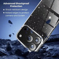Glitter Clear Case Compatible with iPhone 17 Pro, Sparkly Hard Back Cover, Transparent by Generic