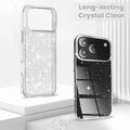 Glitter Clear Case Compatible with iPhone 17 Pro, Sparkly Hard Back Cover, Transparent by Generic