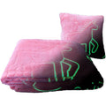 Glo-Fun Glow in the Dark Unicorn Blanket and Pillow Bag by DailySale