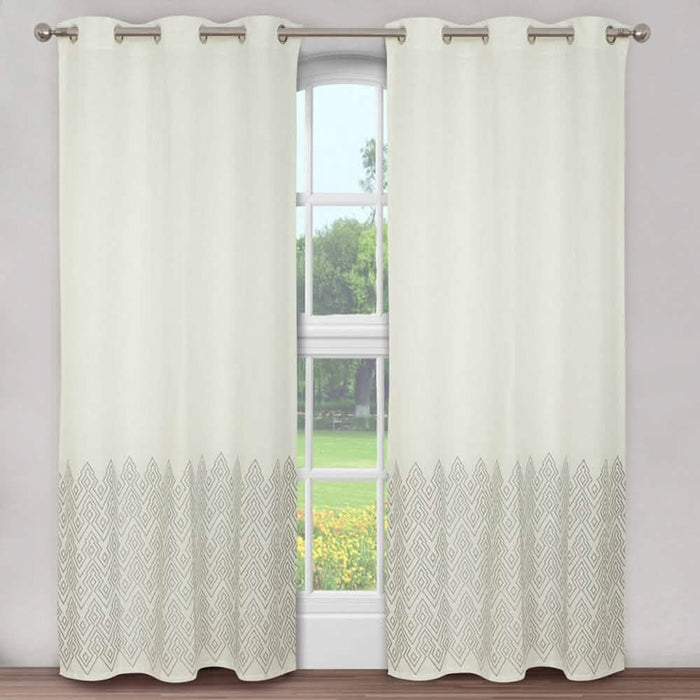 2-Piece Set: Global Mali Embroidered Window Panel Pair by DailySale