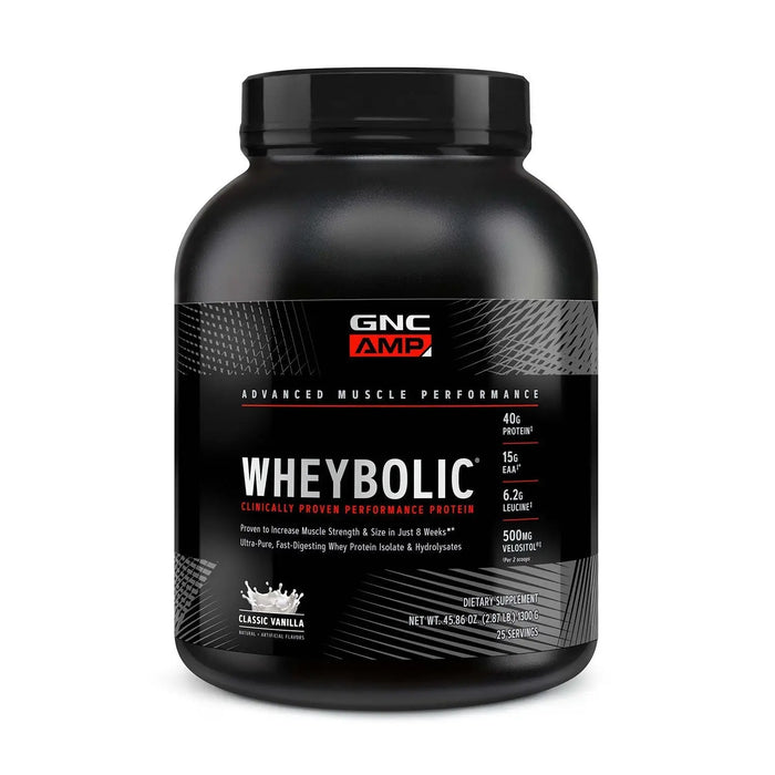 GNC AMP Wheybolic Protein Powder, Classic Vanilla, 3.78 Lb (Exp 1/2027) by Price Is Right Miami