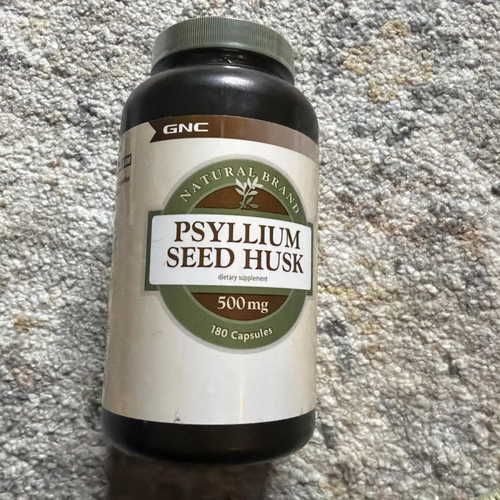 GNC Natural Brand Psyllium Seed Husk 500mg, 180 Capsules, Supports Digestive Hea by Price Is Right Miami