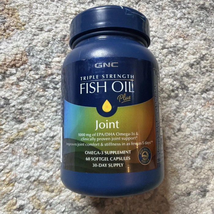 GNC Triple Strength Fish Oil Plus Joint 1000 mg EPA/DHA Omega-3s 60 Softgels by Price Is Right Miami