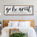 Go Be Great, Joshua 1:9 Faith Sign by Tailored Canvases