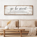 Go Be Great, Joshua 1:9 Faith Sign II by Tailored Canvases