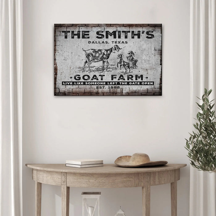 Goat Farm Sign II by Tailored Canvases