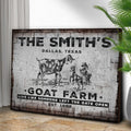 Goat Farm Sign II by Tailored Canvases