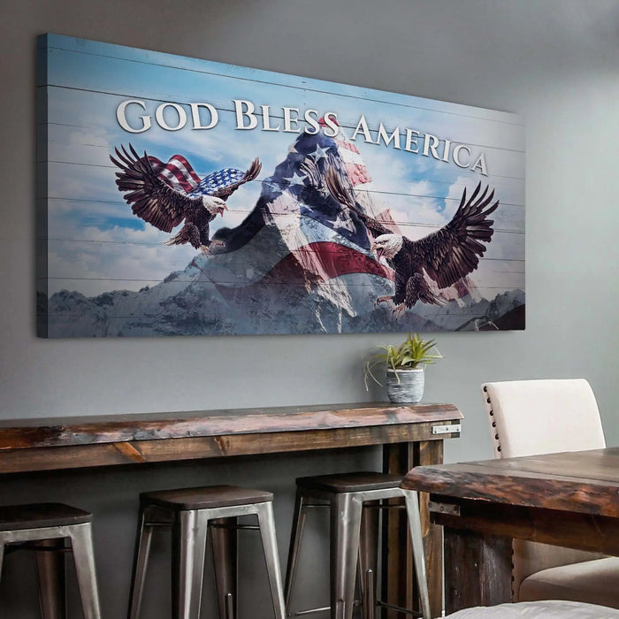 God Bless America Sign by Tailored Canvases