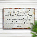 God Is Great God Is Good Prayer Sign II by Tailored Canvases