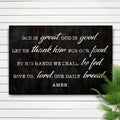 God Is Great God Is Good Prayer Sign III by Tailored Canvases