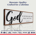 God Is Within Her She Will Not Fall Psalm 46:5 Faith Sign II by Tailored Canvases