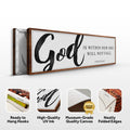 God Is Within Her She Will Not Fall Psalm 46:5 Faith Sign II by Tailored Canvases