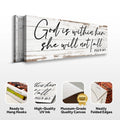 God Is Within Her She Will Not Fall Psalm 46:5 Faith Sign III by Tailored Canvases