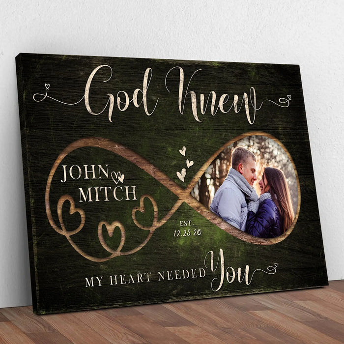 God Knew Couple Sign by Tailored Canvases