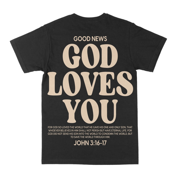 God Loves You Graphic Tee by Obsessed with graphic tees