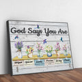 God Says You Are Sign IV by Tailored Canvases