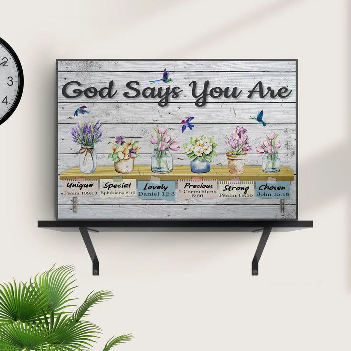 God Says You Are Sign IV by Tailored Canvases