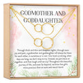 Godmother-Goddaughter Double Circles Necklace Set by Dear Ava
